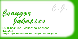 csongor jakatics business card